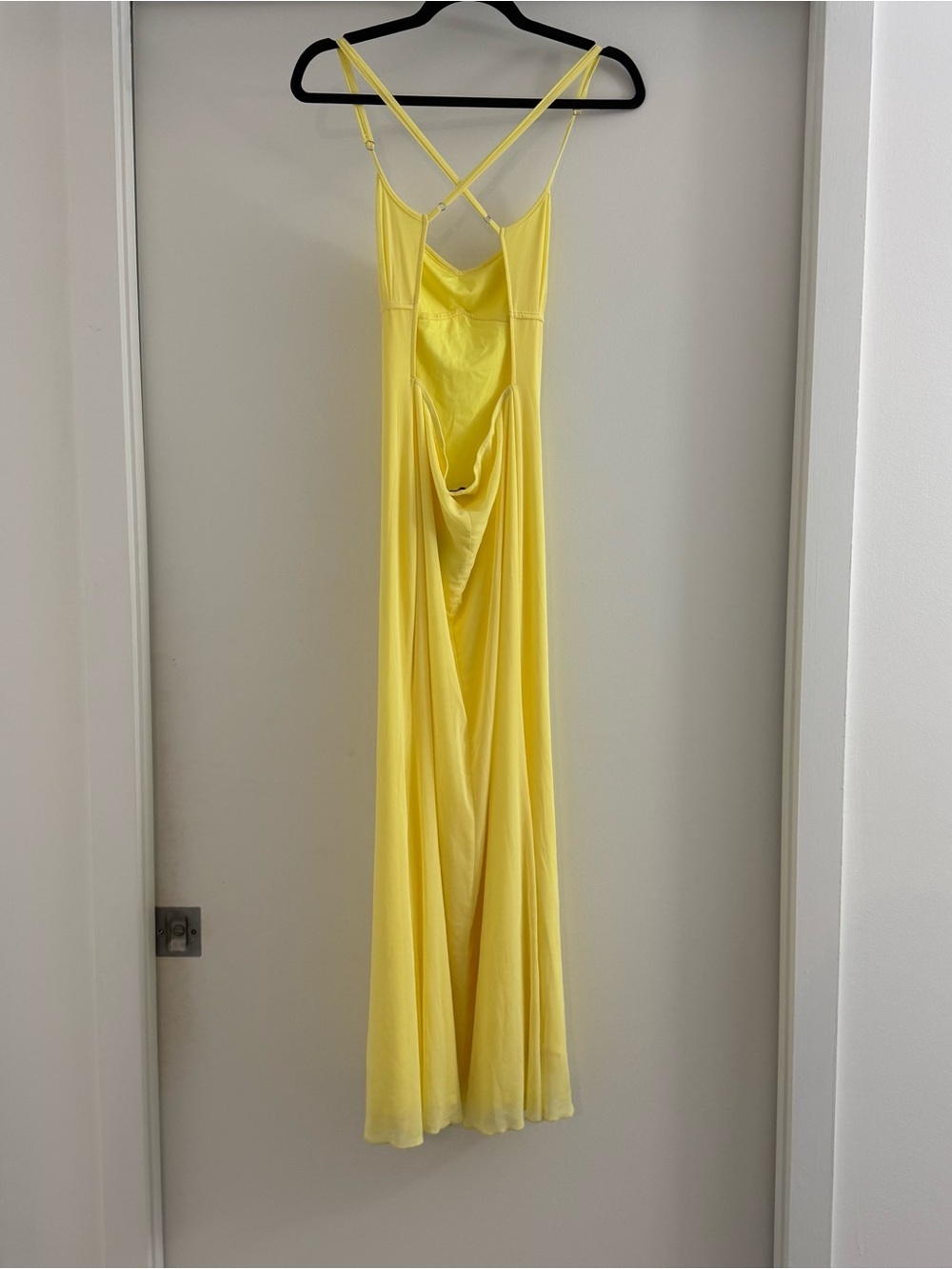 Beginning Boutique Elysium Yellow Open Back Maxi Dress Sz 12 Summer Wedding - Picture 12 of 14